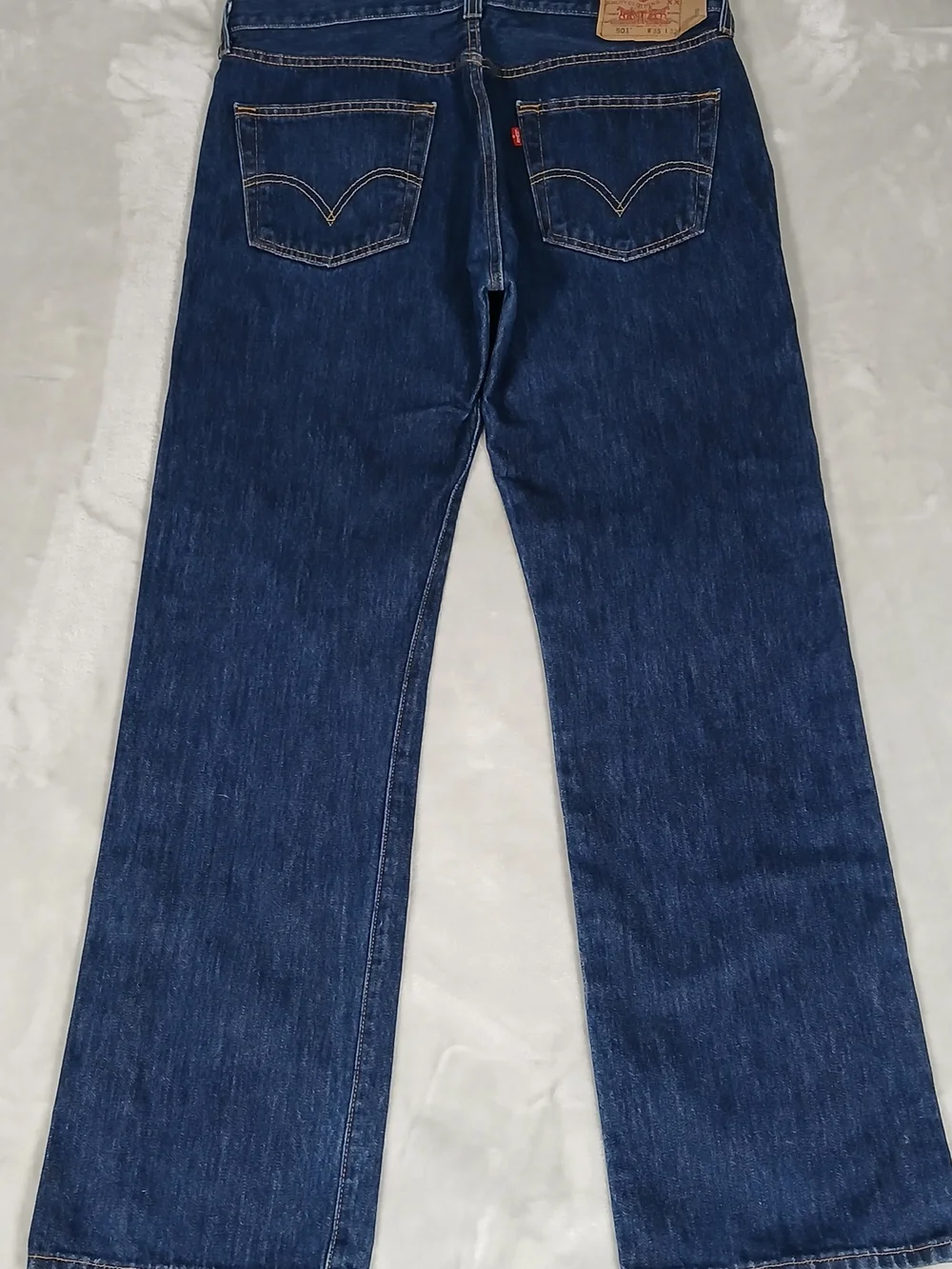Levi's 501 35x32 Button Fly Jeans Men's Dark Wash Straight Leg